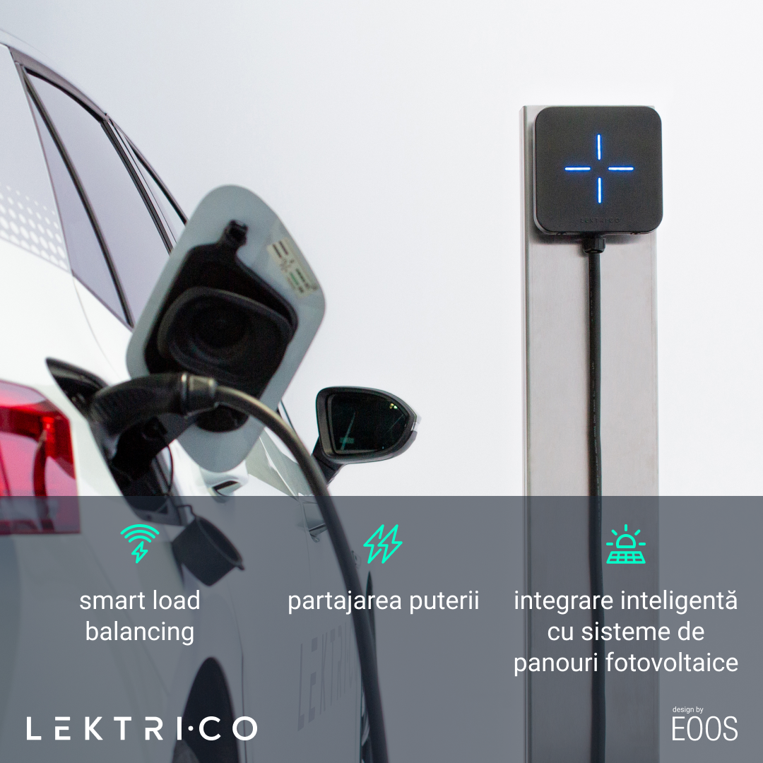 Statie de incarcare autovehicul electric, LEKTRI.CO 1P7K, 7 kW, monofazata