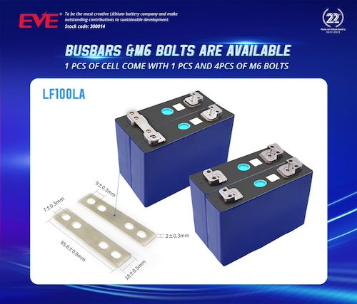 Призматичні елементи LiFePo4 3.2V 105Ah, EVE LF105