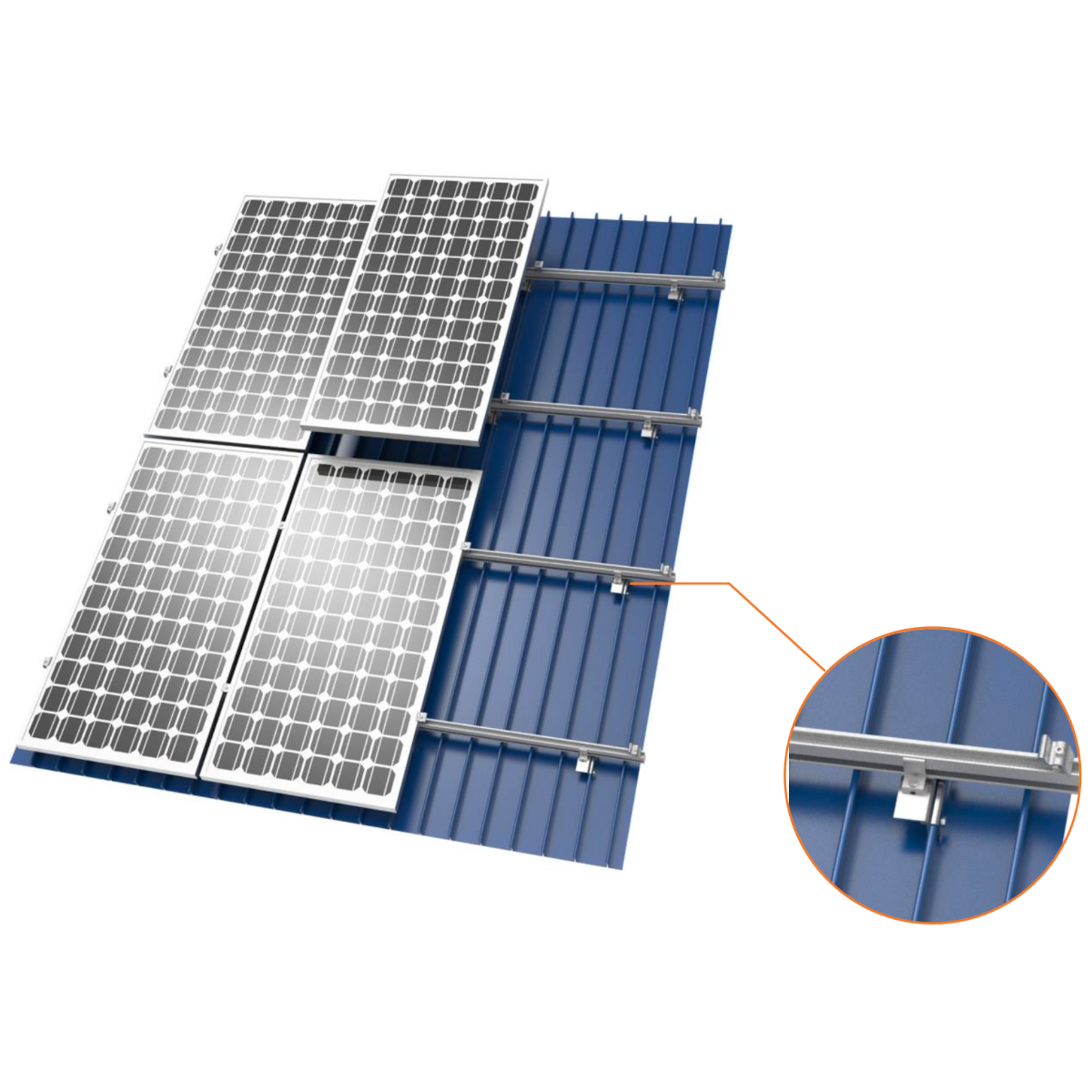 Затискна конструкція 1 х 1 панель (шириною 1150 мм) на гофрокартоні