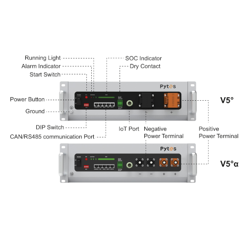 Baterie Pytes V5°⍺, LiFePO4, 5 kWh, 48V, 100Ah