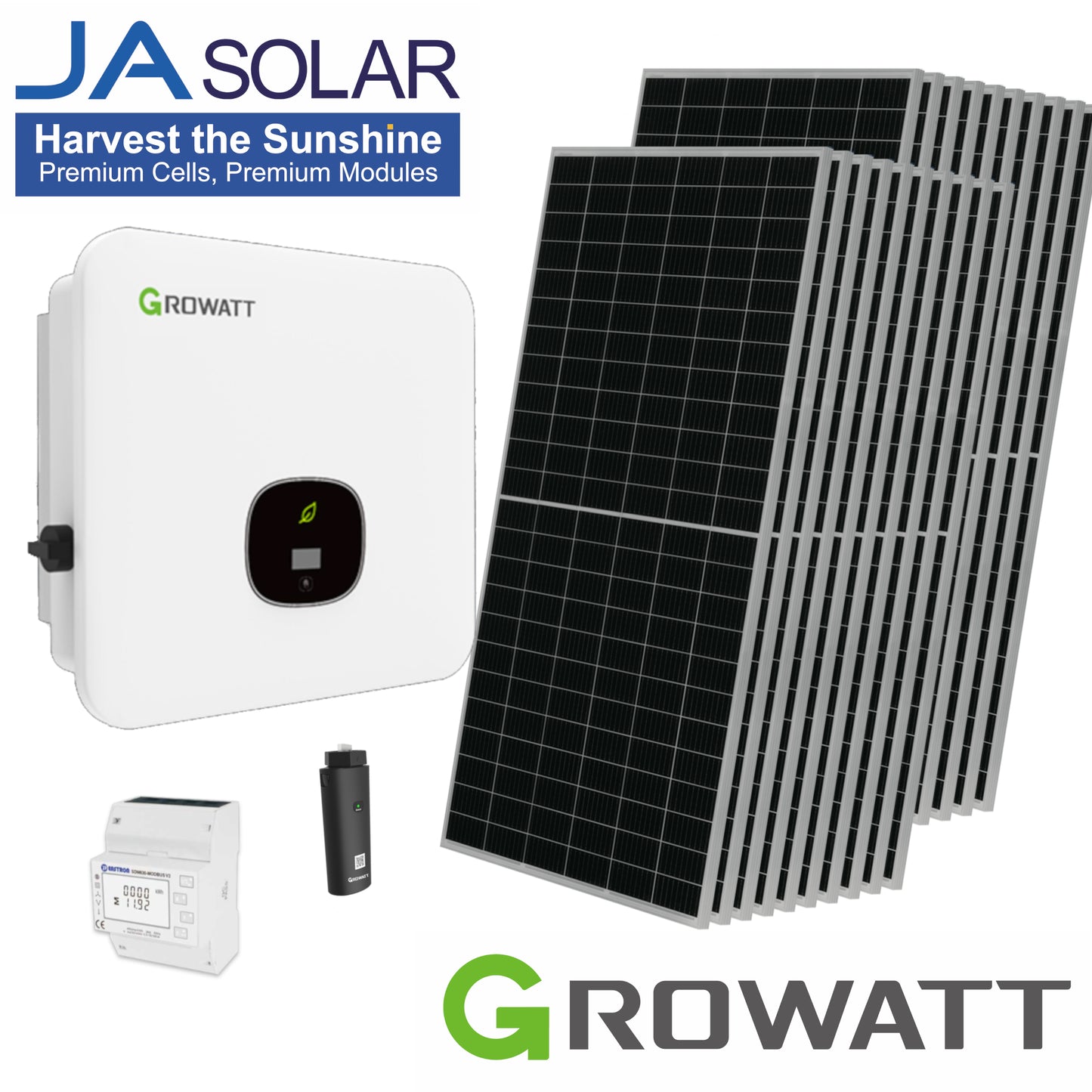 Kit panouri si invertor 10 kWp, on-grid, trifazat