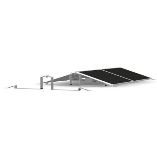 Structura prindere panouri sud sau est-vest 18 grade inclinare, pe acoperis drept