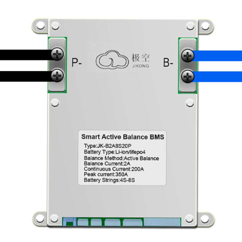 Modul de gestiune baterii LiFePo4, BMS 4S-8S, 200A, 2A balansare, JK B2A8S20P