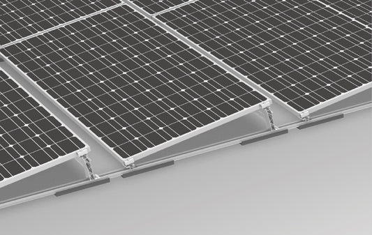 Structura prindere 2 x 6 panouri (1150 mm latime) orientare sud pe acoperis drept