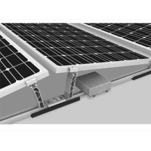 Structura prindere 2 x 2 panouri est-vest pe acoperis drept